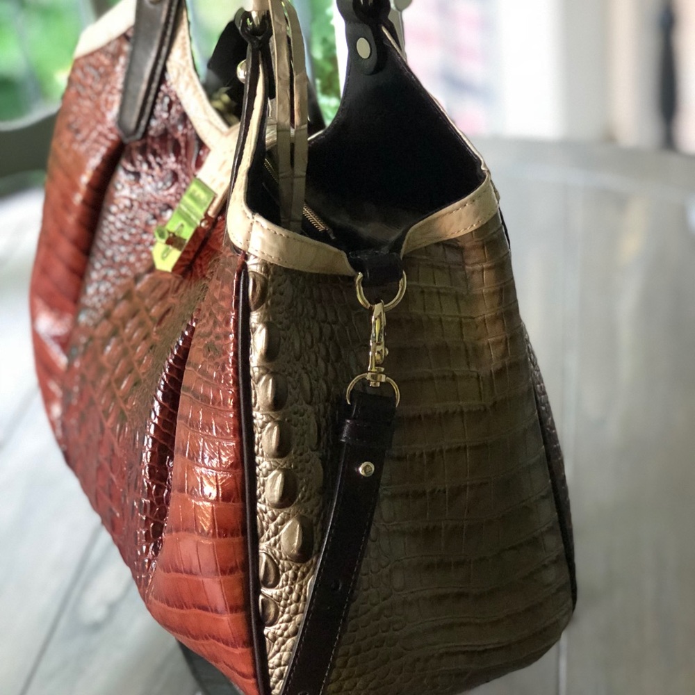 Brahmin Elisa Pecan Azuma Purse with Strap FINAL - Picture 3 of 8
